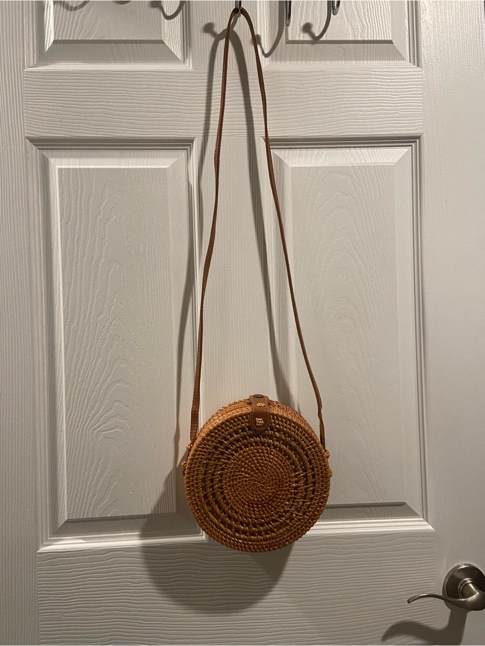 🧺 Round Woven Rattan Crossbody Bag - Boho Straw Bag 🧺
